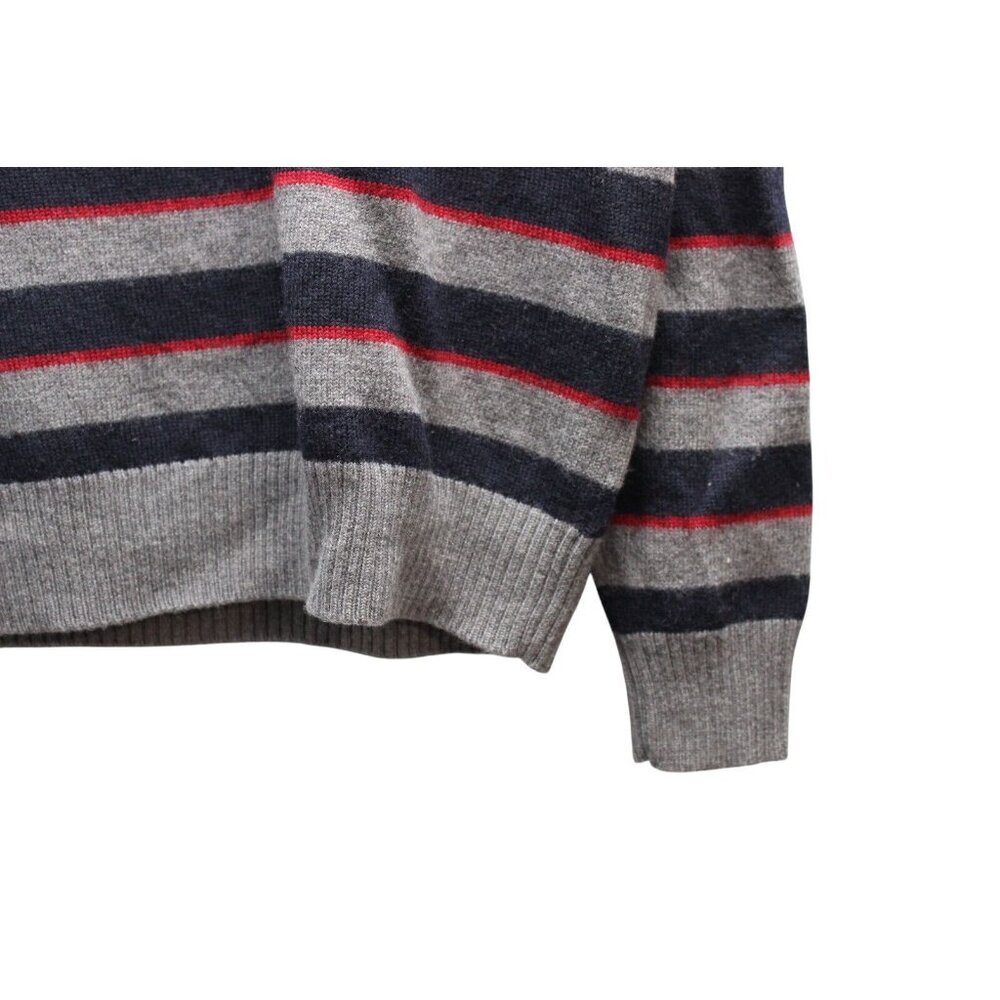 Brooks Brothers Mens Sweater Large 100% Merino Wool Extra Fine Italian Striped - Picture 9 of 12